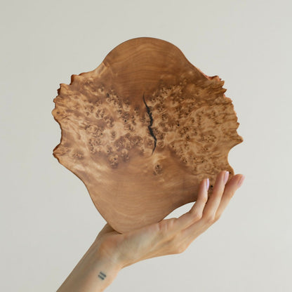 Ultra thin decorative wood dish MASK