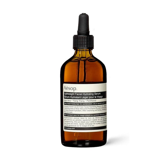 Aesop Lightweight Facial Hydrating Serum brown glass bottle