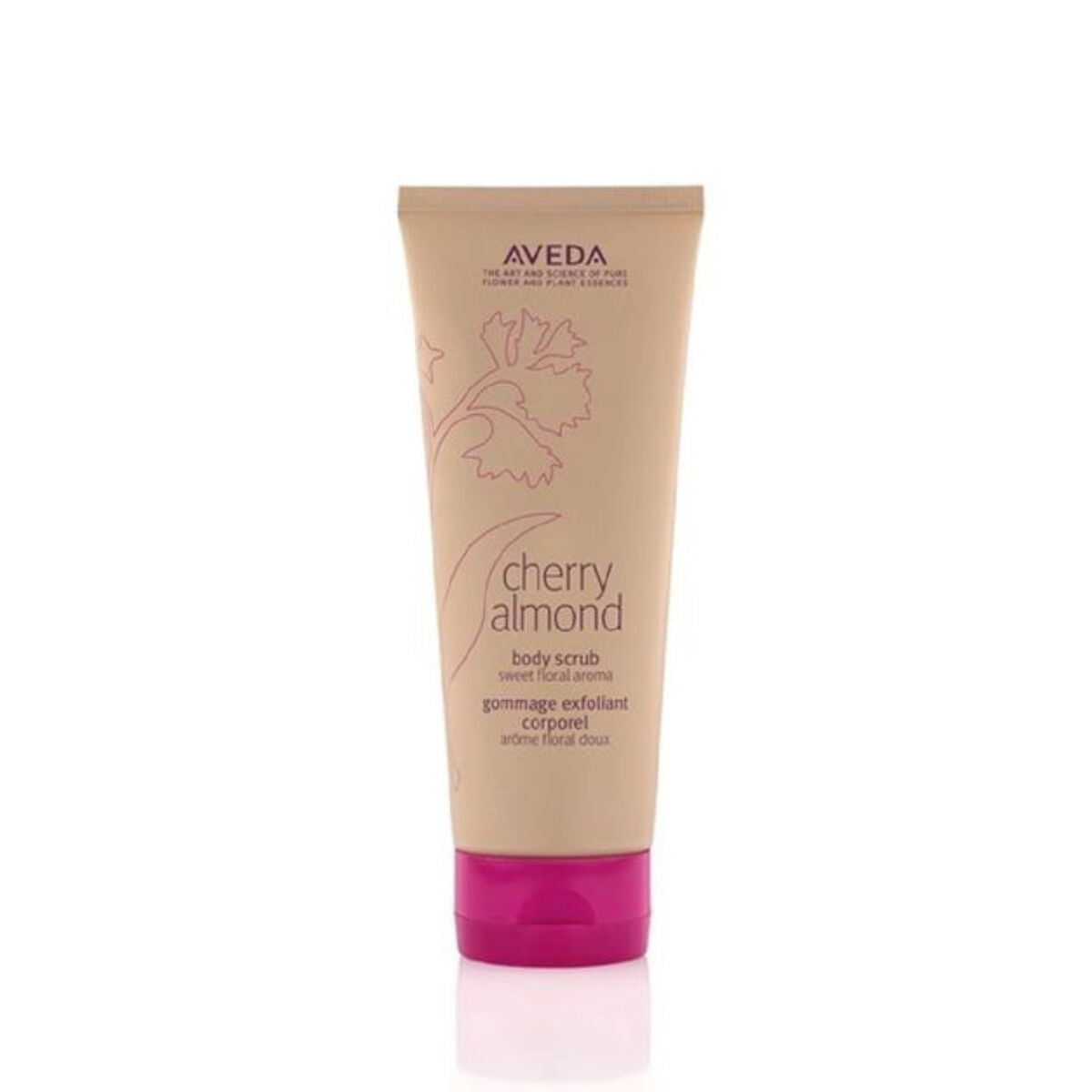 Aveda Cherry Almond Body Exfoliator 200 ml beige pink bottle