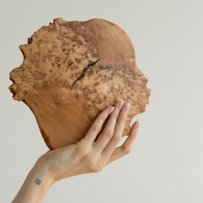 Ultra thin decorative wood dish MASK