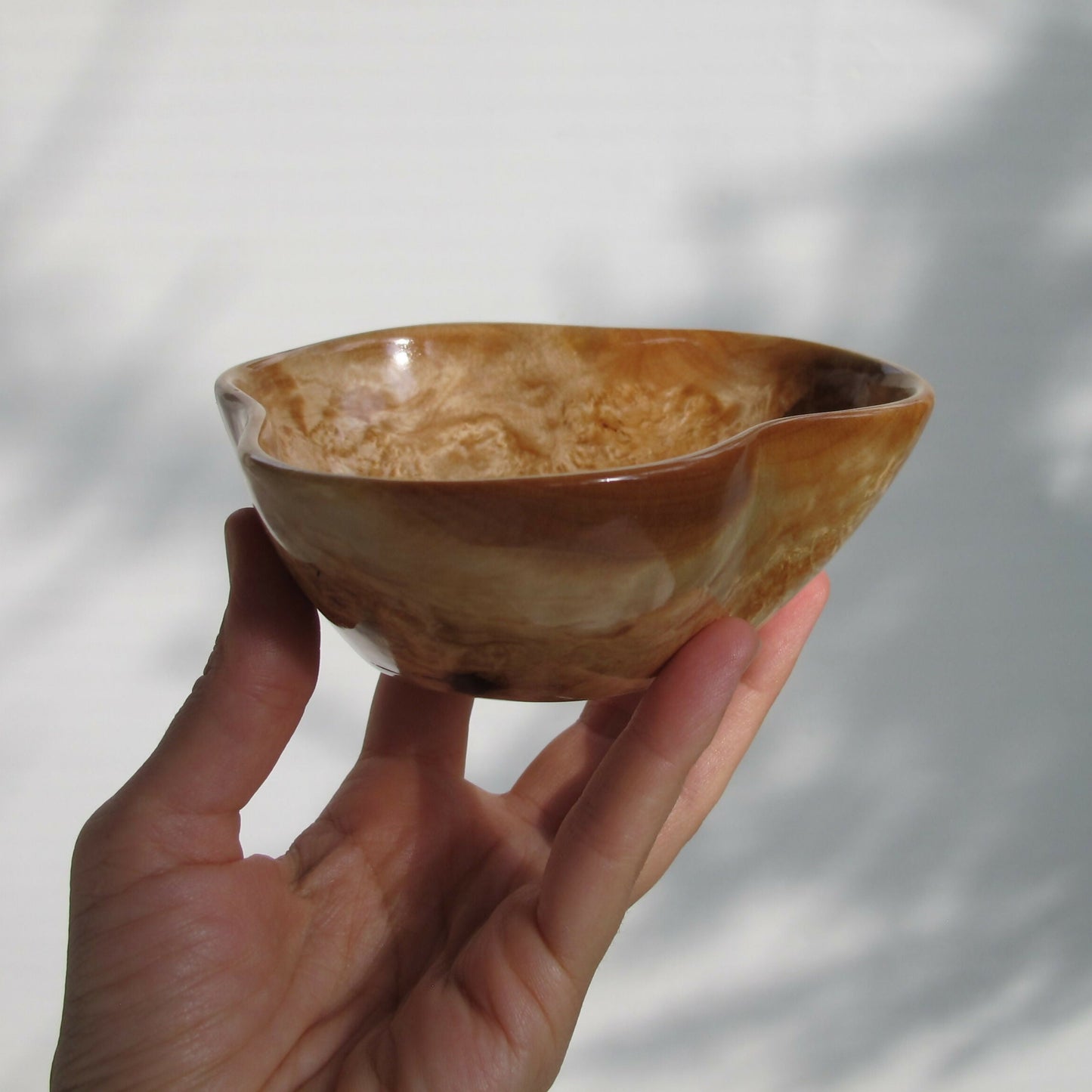 Burl wood small bowl