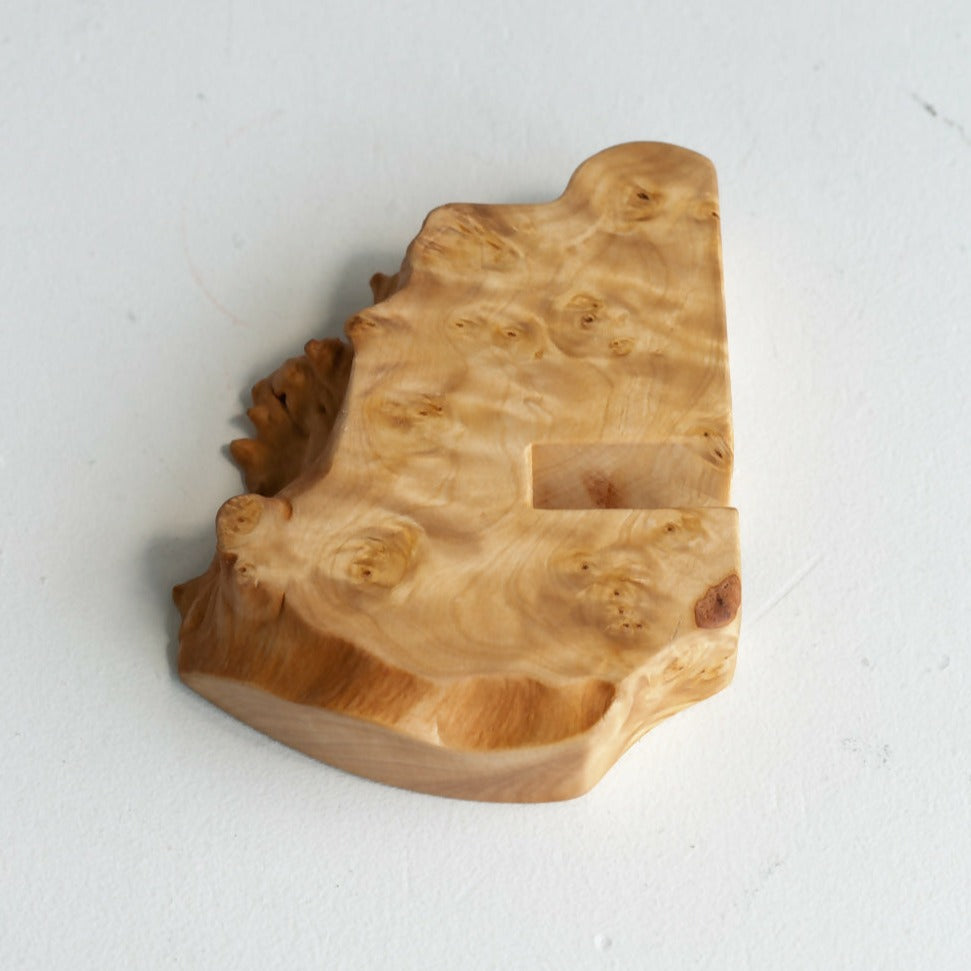 Burl Wood Phone holder